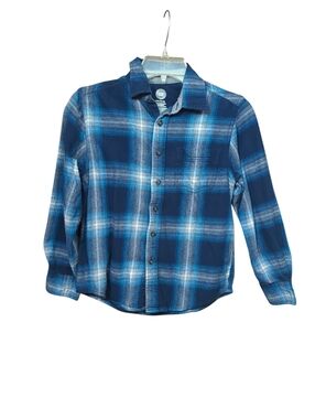 Wonder Nation Boys Long Sleeve Button-Down Shirt Kids Size L (10-12).